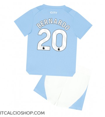 Manchester City Bernardo Silva #20 Prima Maglia Bambino 2023-24 Manica Corta (+ Pantaloni corti)